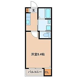 ブラン荒井A棟 1Kの間取図画像