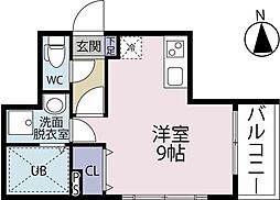 ｌｉｂｅｒｔｙ長町南 3階ワンルームの間取り