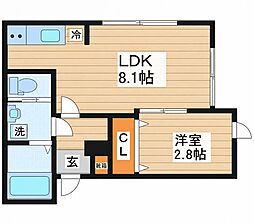 (仮称)南光台3丁目新築AP A棟 1LDKの間取図画像