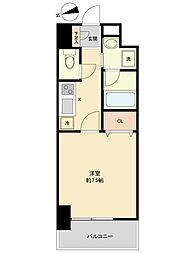 パークフラッツ本町 1Kの間取図画像