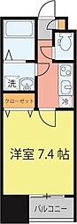 シェルグランデ東口 1Kの間取図画像