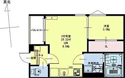 REGALEST仙台荒井 1LDKの間取図画像