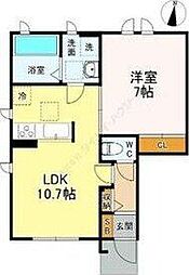 ファミーユミキ 1LDKの間取図画像