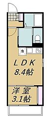 LUMIA中野栄 1LDKの間取図画像