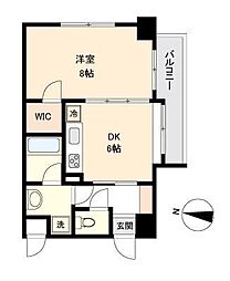 ガーネットヒルズ上杉 301 3階1DKの間取り