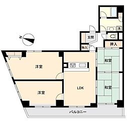 グリーンパーク小松島 10階4LDKの間取り