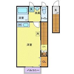 シャイン柏木 ワンルームの間取図画像