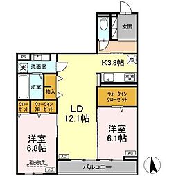 CLASSEUM仙台小田原　C棟 303 3階2LDKの間取り