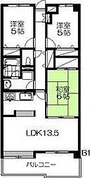 ロイヤルパレス長町南III 1階3LDKの間取り