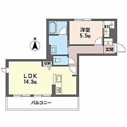 Terrace米ケ袋 1LDKの間取図画像