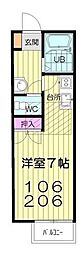 パレット松ケ丘 ワンルームの間取図画像