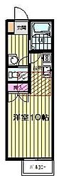 パレット松ケ丘 ワンルームの間取図画像
