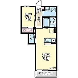 ａｎｙｒｅ高砂駅東II 1階ワンルームの間取り