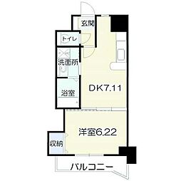 MSKコート 1DKの間取図画像