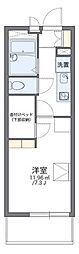 レオパレスセントグレースA 1Kの間取図画像