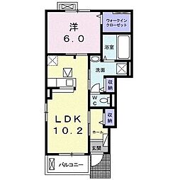 アパパネ2 1LDKの間取図画像