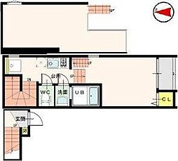 和音 1Kの間取図画像