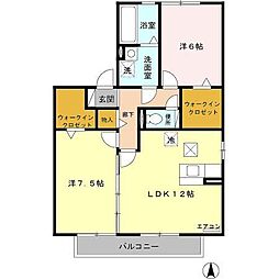 アイズスクエアパート2 2LDKの間取図画像