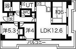 サンライズマンション大和 3LDKの間取図画像
