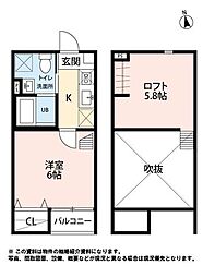 CHEERLIVE仙台宮町 1Kの間取図画像