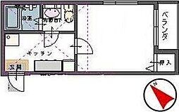 グラビティハイツin台原 1Kの間取図画像