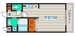 レーベンス柏木 ワンルームの間取図画像