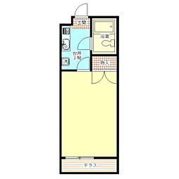 フラワーハイツ 102 1階1Kの間取り
