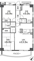 エステ・スクエア東所沢 3LDKの間取図画像
