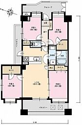 レジオン薬院 4LDKの間取図画像