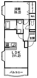 ティダ・パティオ 1LDKの間取図画像