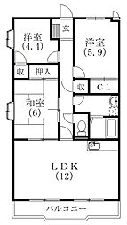ポテトハウス・和合 3LDKの間取図画像