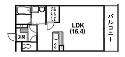 サンライズ布橋 ワンルームの間取図画像