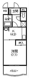 エルパティオ 1Kの間取図画像