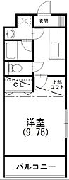 バンビーニ・トレ 1Kの間取図画像