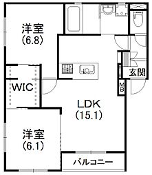 Daijuゆう 2LDKの間取図画像