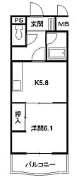 間取図画像 1K