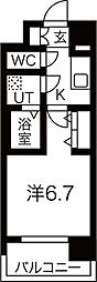 エスリード弁天町パークプレイス 1Kの間取図画像