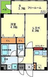 WESTRITZ巽 1SLDKの間取図画像