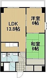 ライラック上本町 2LDKの間取図画像