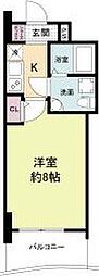 セレニテ桜川駅前プリエ 1Kの間取図画像