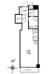 ロイヤルアーバン駒場東大 ワンルームの間取図画像