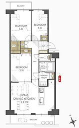 間取図画像 3LDK