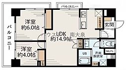 カーサ武蔵関 2LDKの間取図画像