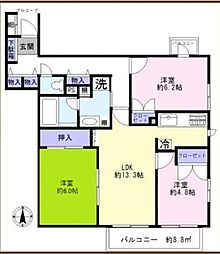 間取図画像 3LDK
