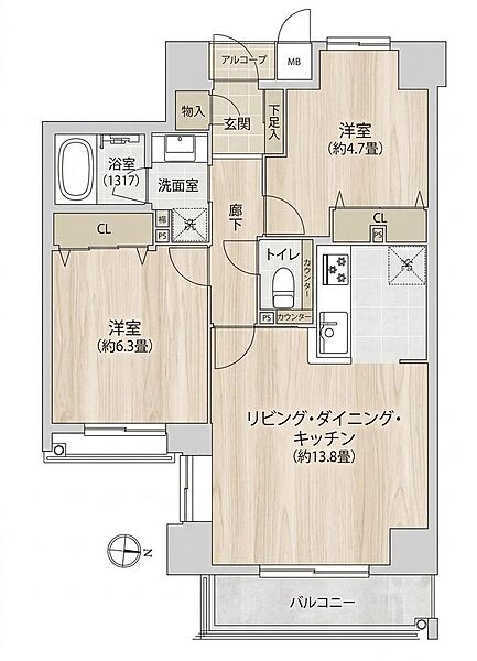 間取りを拡大表示