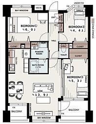 クリオ東神奈川壱番館 3LDKの間取図画像