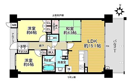 3LDK 間取り