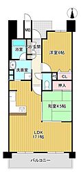 クレアシティ西院高辻通 2LDKの間取図画像