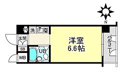 朝日プラザ三条口 1Kの間取図画像