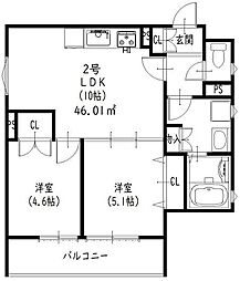 間取図画像 2LDK